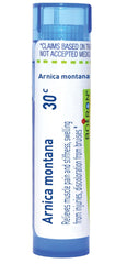 Boiron Arnica Montana 30C tubo frente, visual claro y portable