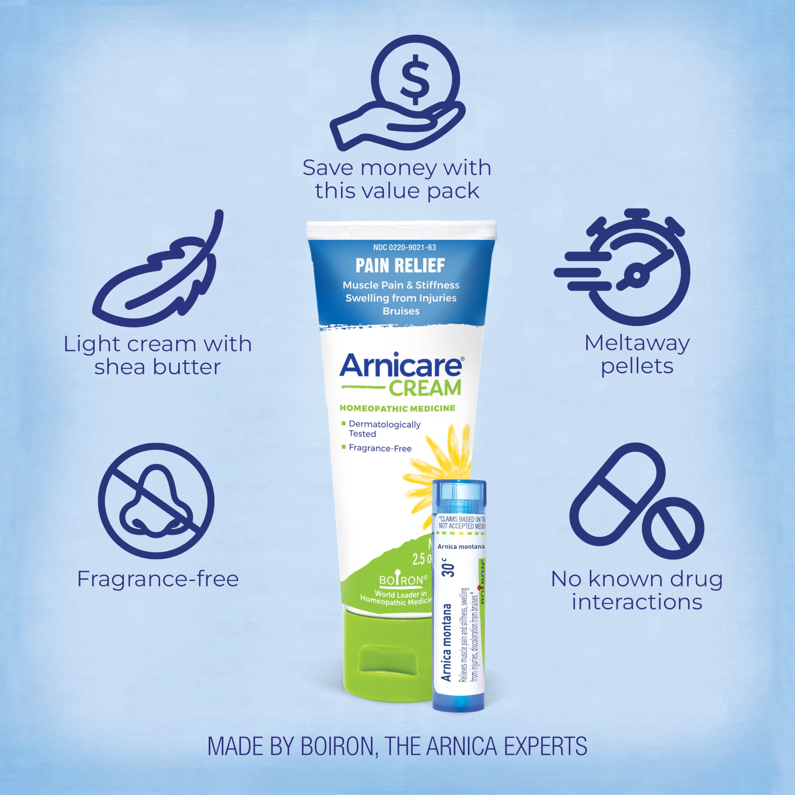 Detalle de la textura de la crema Boiron Arnicare que facilita masaje y absorción