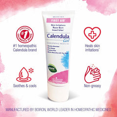 Boiron calendula gel detalle del tubo y aplicador para aplicación precisa