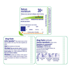 Boiron empaque con sellos de calidad, cumplimiento de cGMP y HPUS