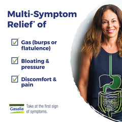 Gasalia On the Go: pellets que se disuelven en la boca sin agua para uso inmediato.