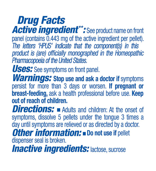 Boiron Hepar Sulphuris Calcareum 200CK, tubo de dosis rápida útil al primer síntoma de tos