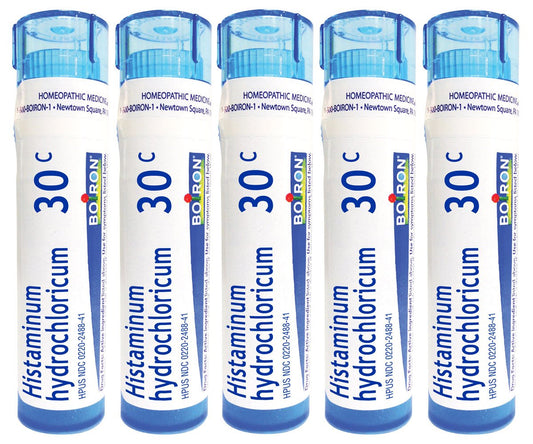 Boiron Histaminum Hidrochlorico 30C, perlas homeopaticas en frasco, ideal para alergias cotidianas