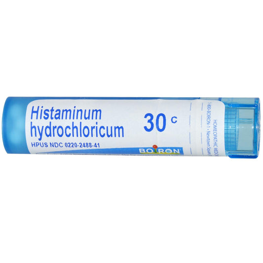 Boiron Histaminum Hydrochloricum pellets, disolución rápida para alivio de alergias.