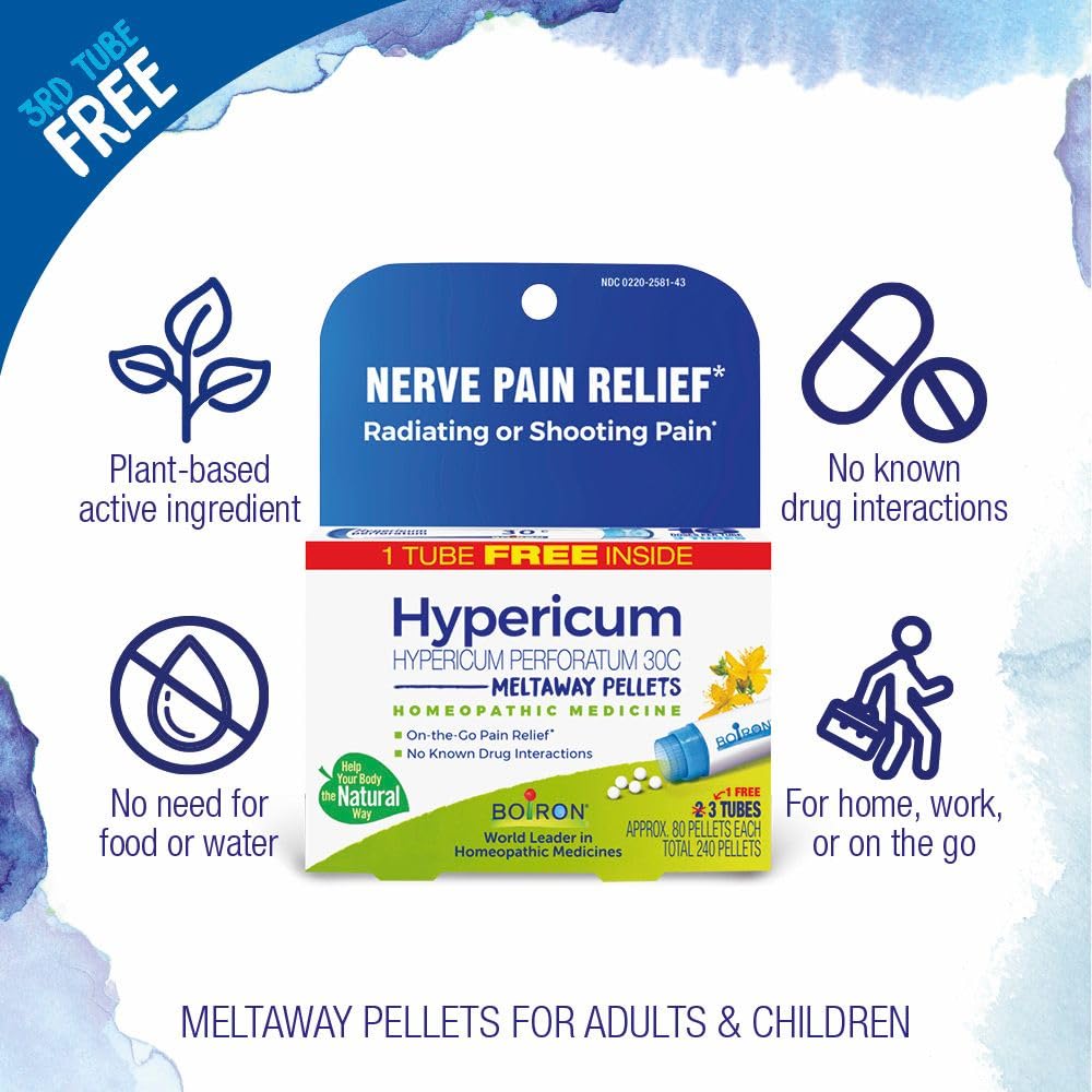 Boiron pellets en mano listos para disolución sublingual rápida