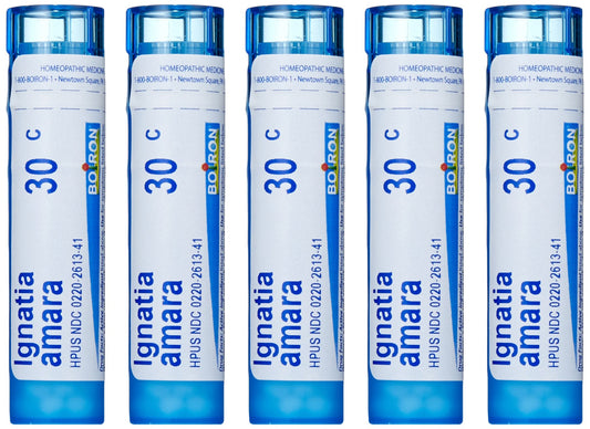 Boiron Ignatia Amara 30C, frasco-30c para apoyo suave frente al estrés.