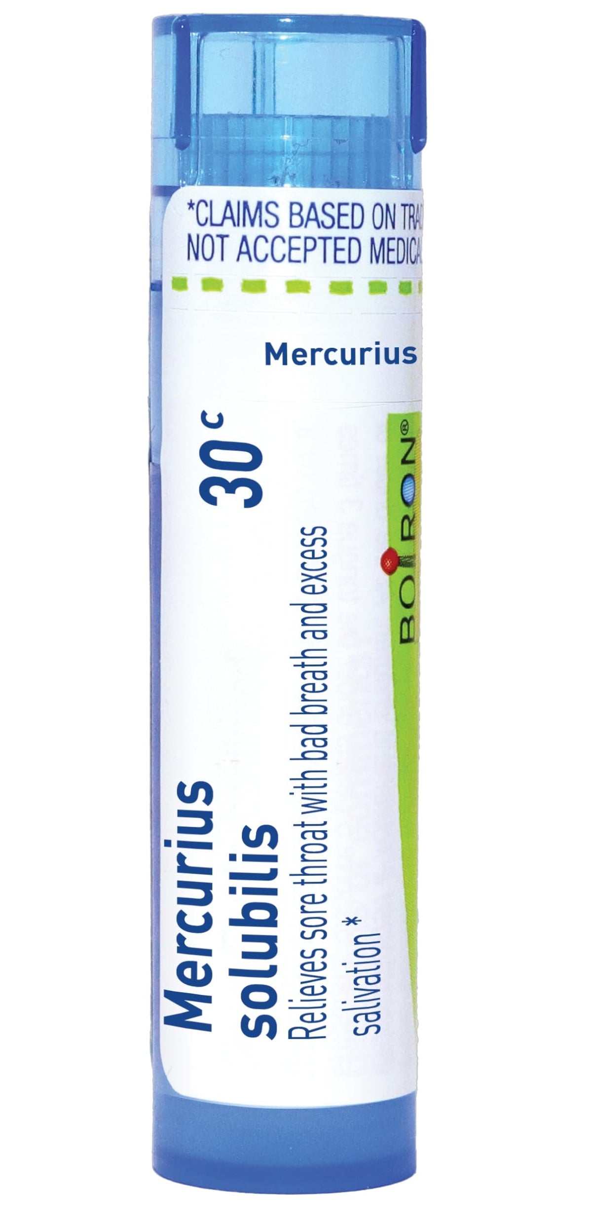 Boiron Mercurius Solubilis 30C: tubo con 80 perlas para alivio práctico.