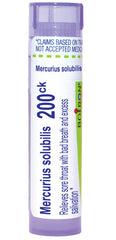 Boiron Mercurius Solubilis frontal mostrando tubo y etiqueta, cómodo para llevar