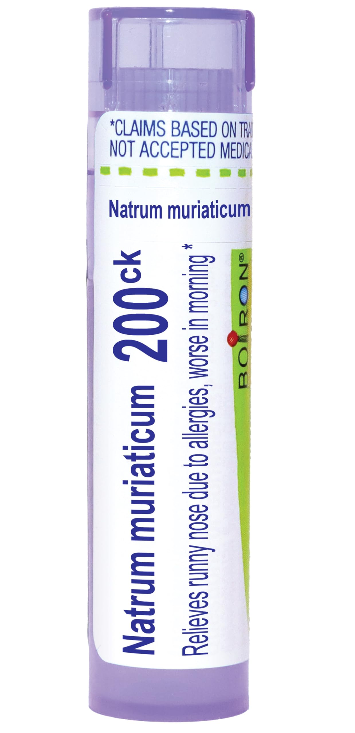 Boiron tubo Natrum Muriaticum 200Ck frontal mostrando presentación y cantidad