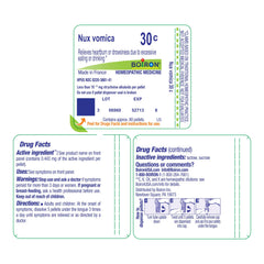 caja abierta con tubo Boiron y pellets visibles para identificación