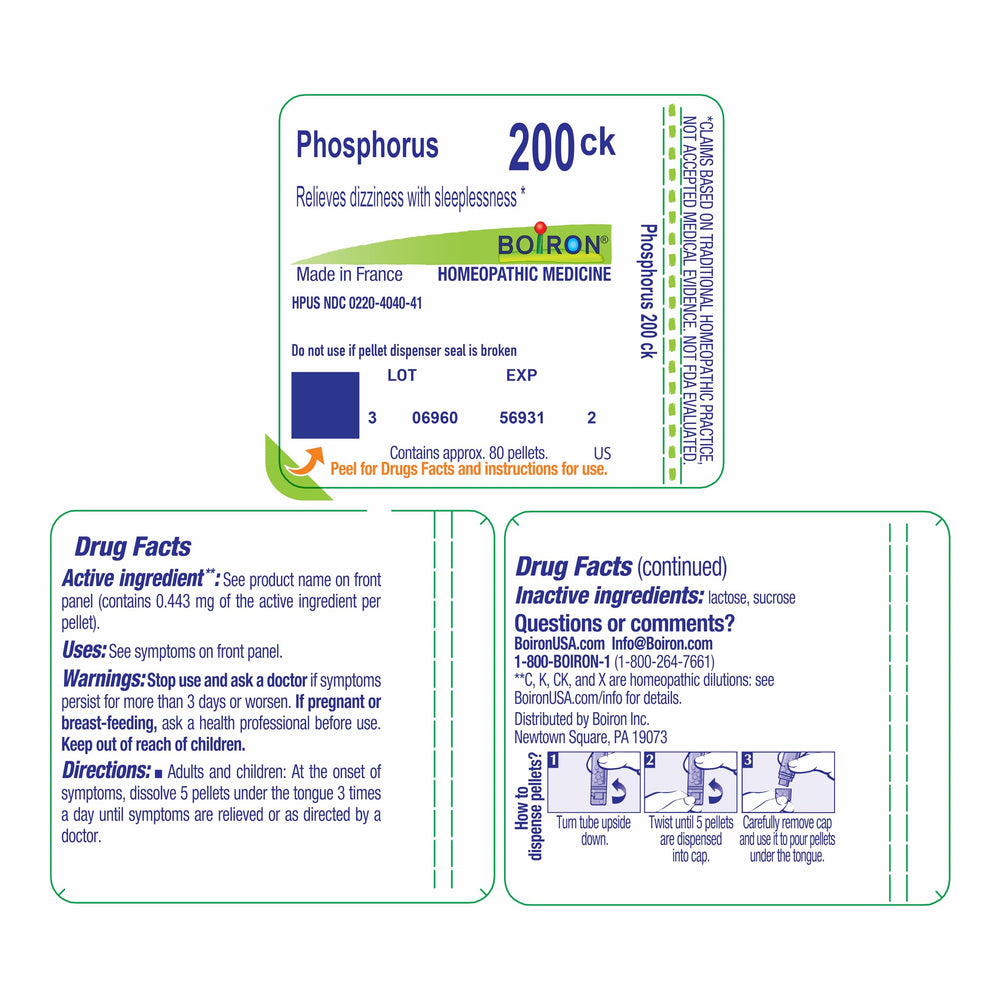 Boiron Phosphorus en bolso de viaje, opción portátil y discreta