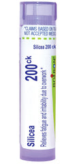 Boiron Silicea tubo frontal mostrando etiqueta y claridad de uso