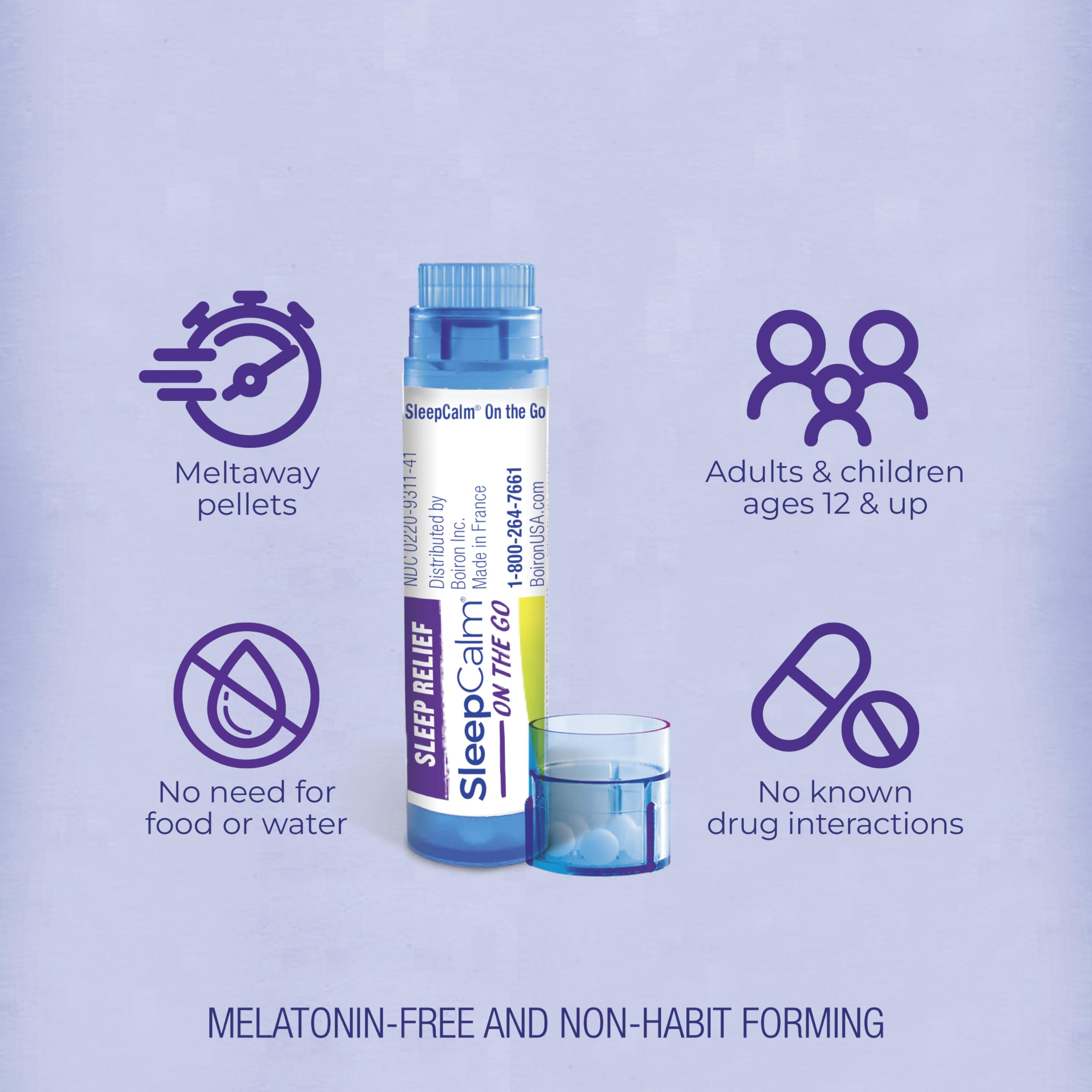 Presentación de 80 unidades en dos cajas para SleepCalm en movimiento.