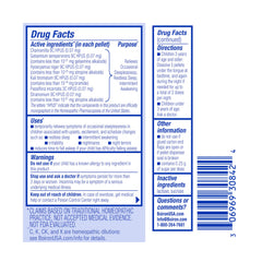 Boiron SleepCalm Kids etiqueta con lista de ingredientes y sin aditivos