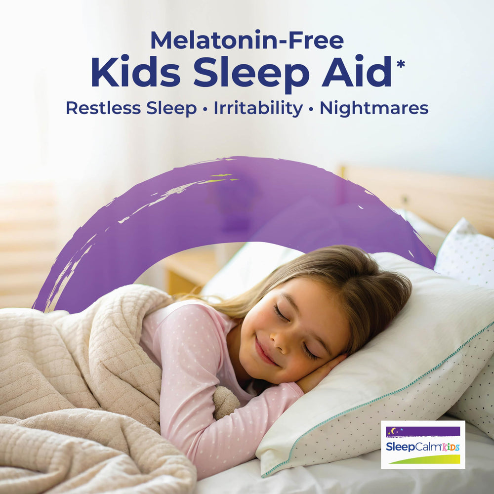 Boiron SleepCalm Kids uso nocturno en cama para apoyo a sueño ocasional