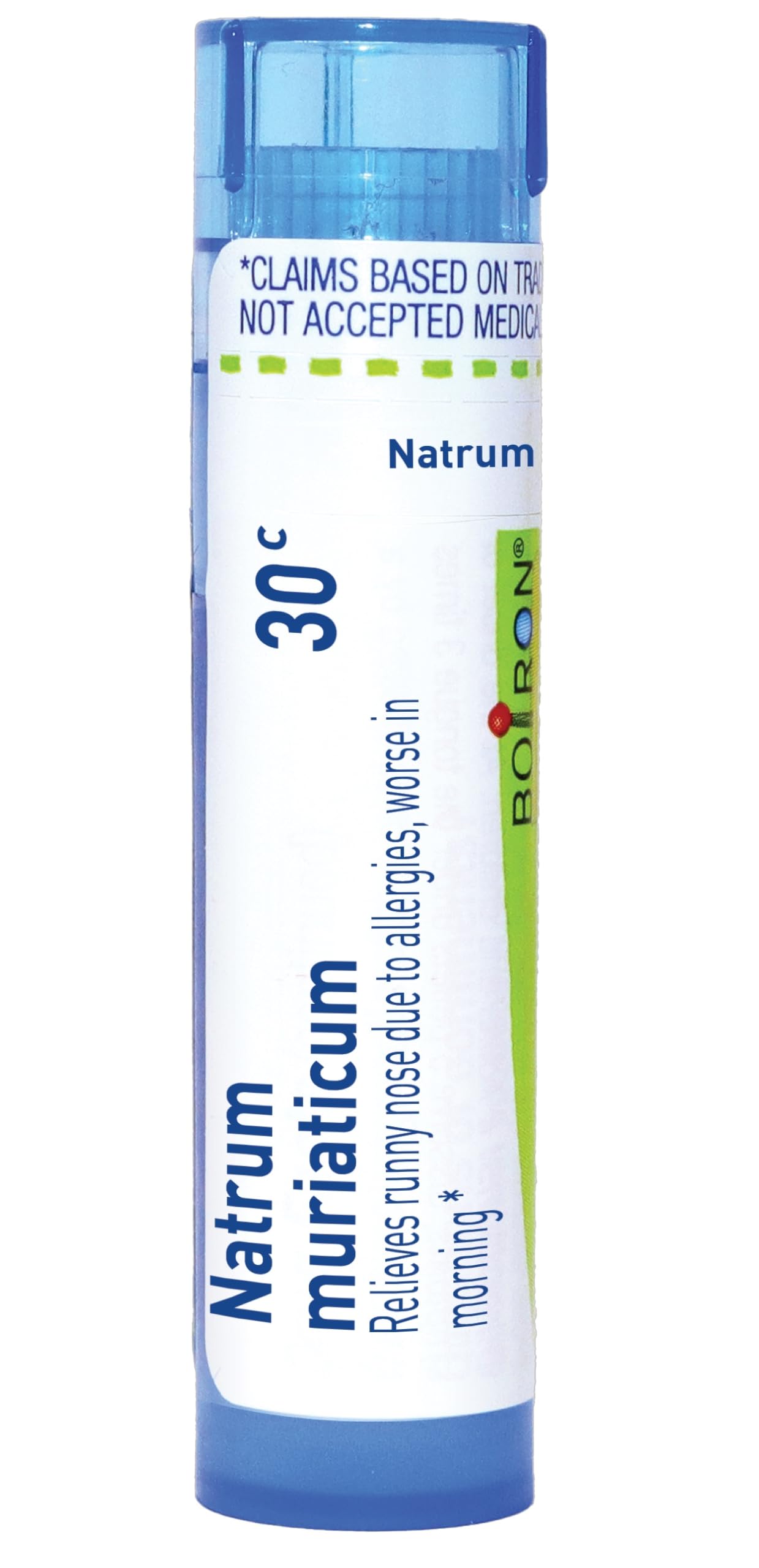 Boiron tubo frontal de Natrum Muriaticum, compacto y fácil de llevar