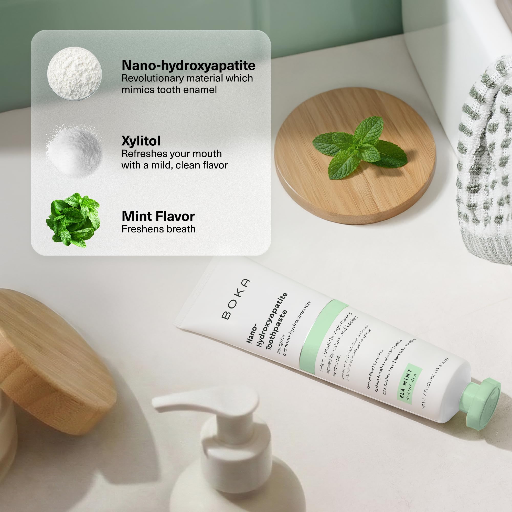 Boka envase abierto con producto visible para apreciar consistencia