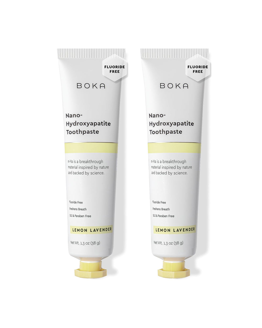 Boka envase frontal mostrando el diseño y beneficio de cuidado del esmalte