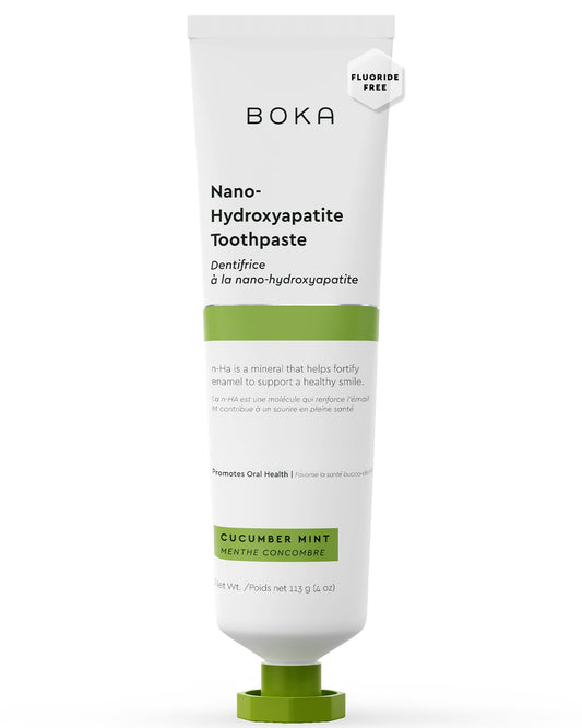 Boka envase frontal mostrando diseño y nombre, transmite confianza en limpieza