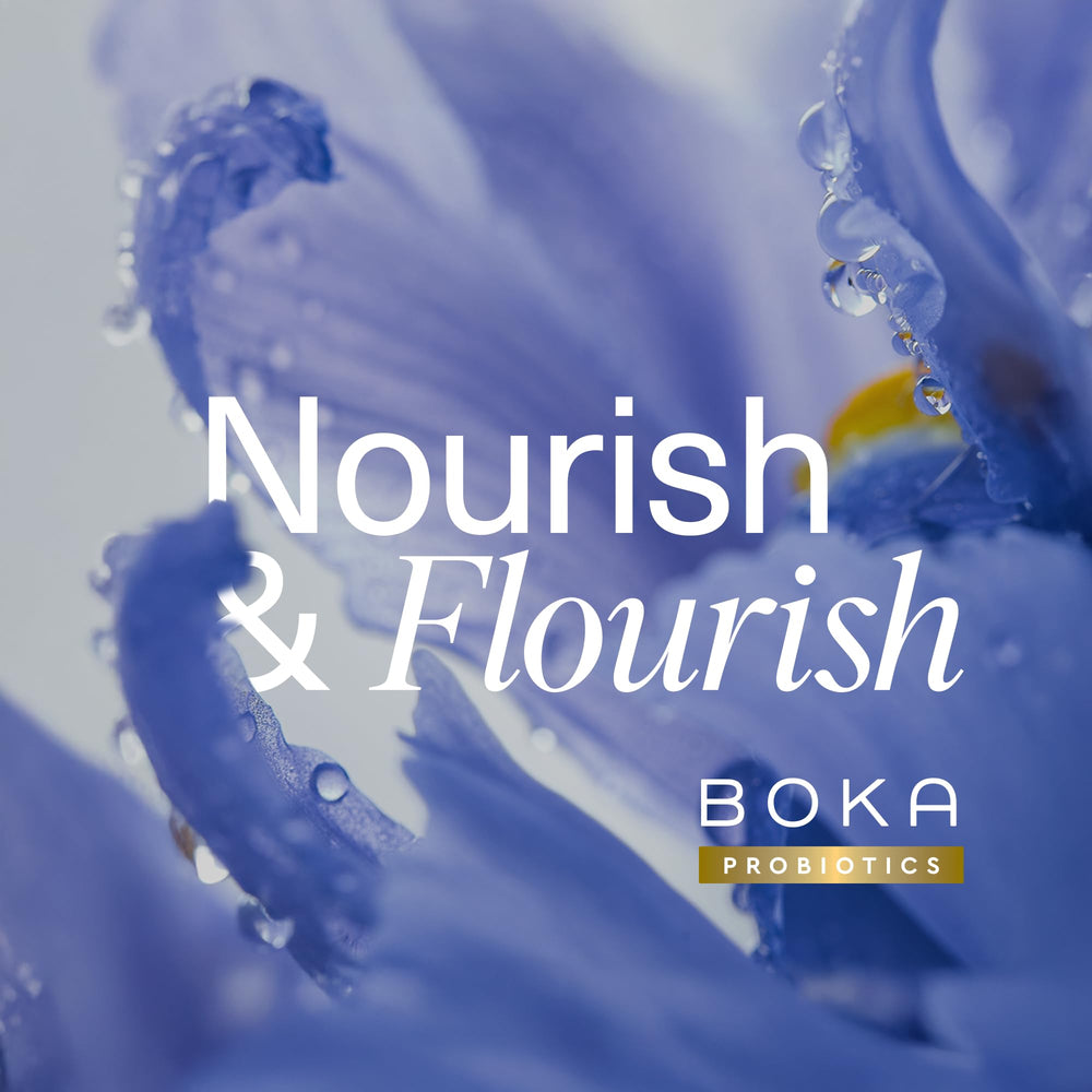 Boka etiqueta con lista de ingredientes destacando fórmula biocompatible