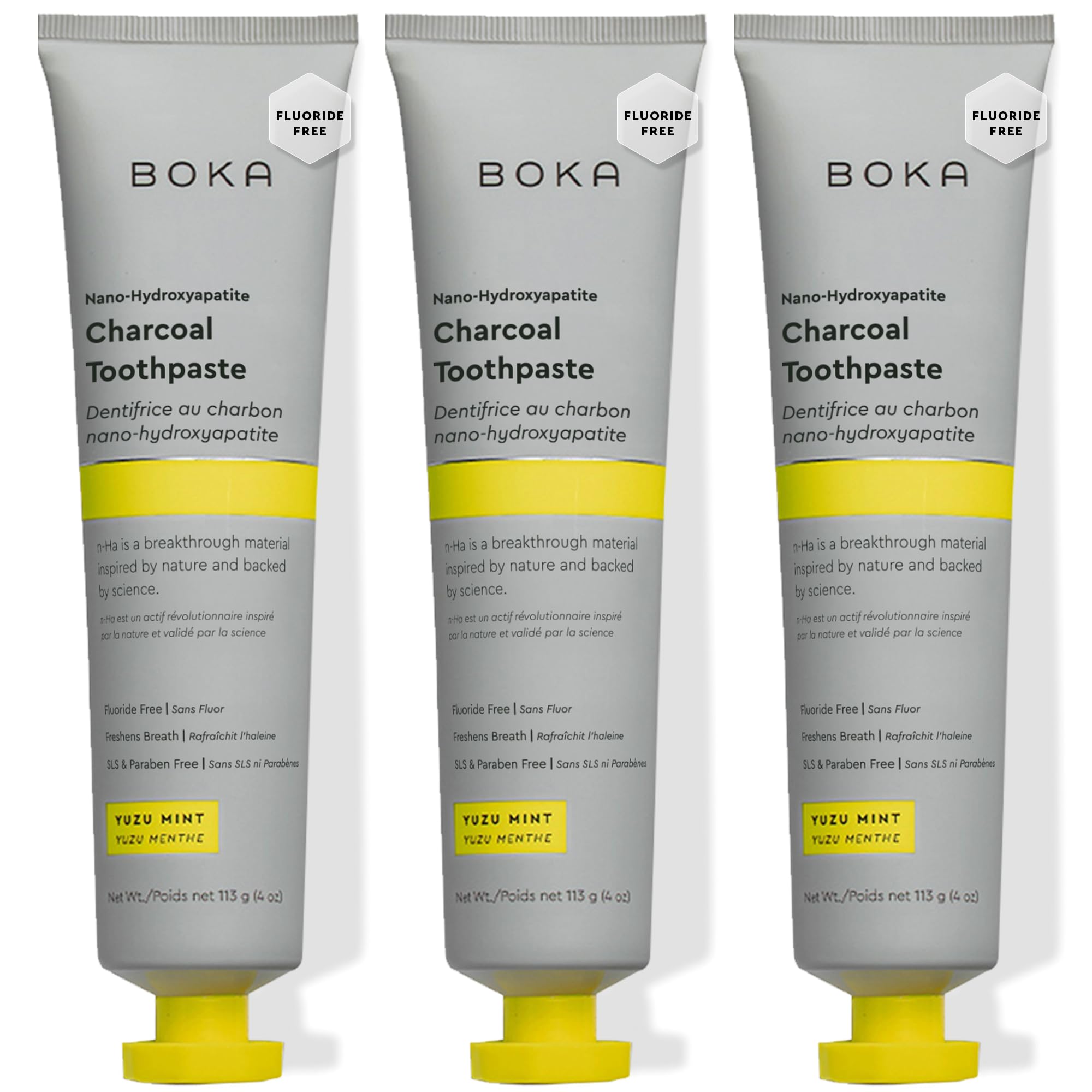 Boka frente del tubo mostrando diseño y marca, fácil identificación y confianza