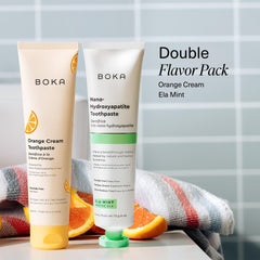 Boka tapa flip-top abierta mostrando control de cantidad y facilidad
