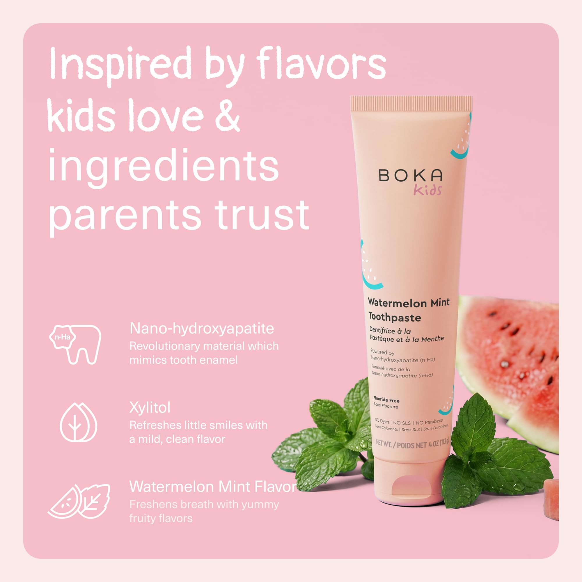 Boka textura cremosa en primer plano, fácil aplicación para niños