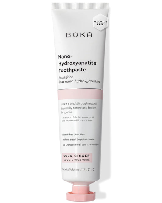 Boka envase frontal mostrando la marca y beneficios para el esmalte