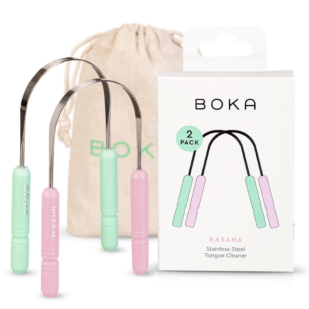 Boka raspador frontal verde y rosa muestra diseño y facilidad de agarre
