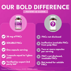 Bold Botanica cápsula en mano para comparar tamaño y facilidad