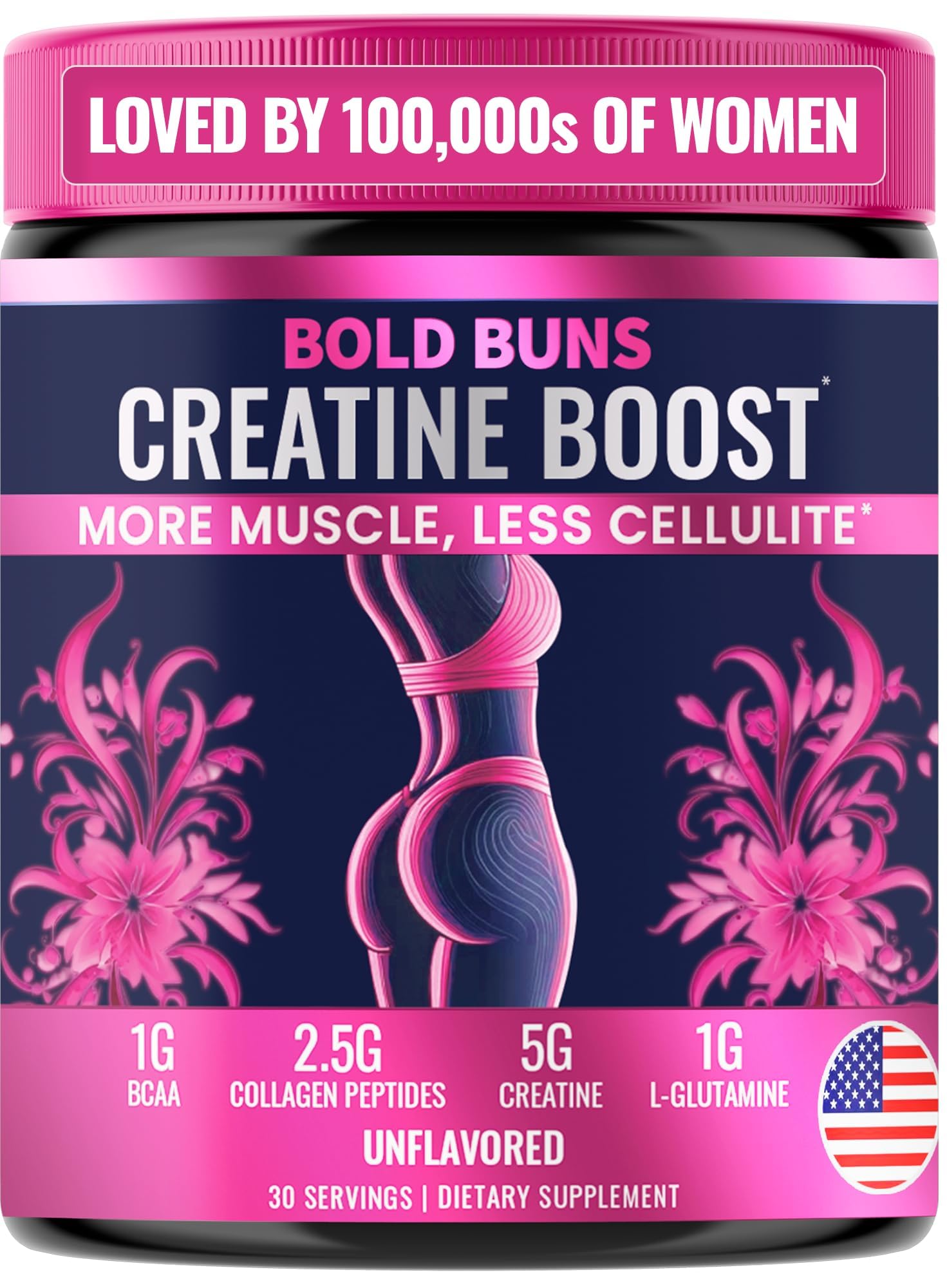 Bold Buns empaque frontal mostrando producto y beneficios