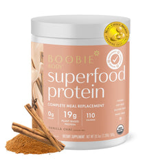 Boobie Brands empaque frontal que muestra sabor y porciones, conveniencia para mamás