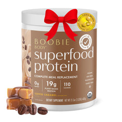 Boobie Brands envase frontal Café Caramelo mostrando etiqueta clara y beneficios