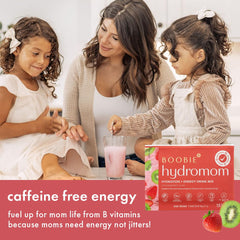 Boobie Hydromom bebida en vaso color rosa beneficio hidratación inmediata