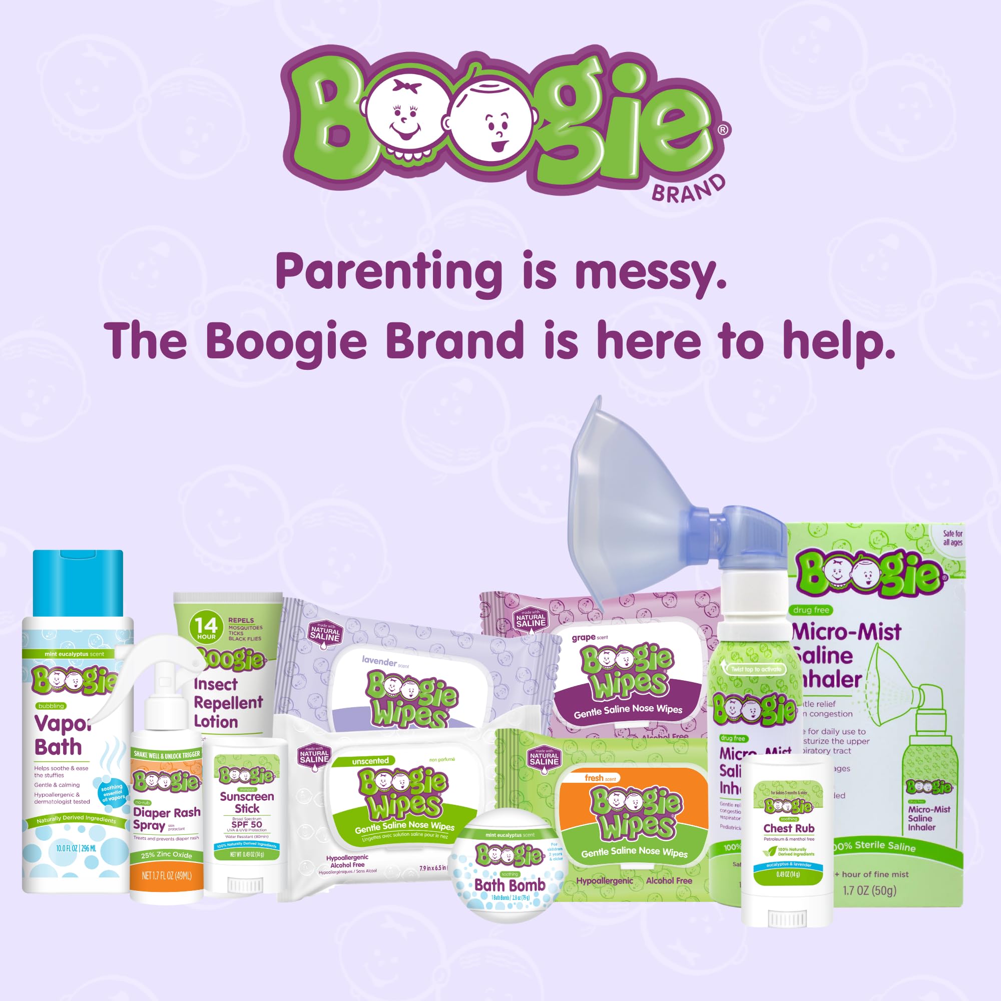 Boogie botella en un cambiador infantil lista para usar