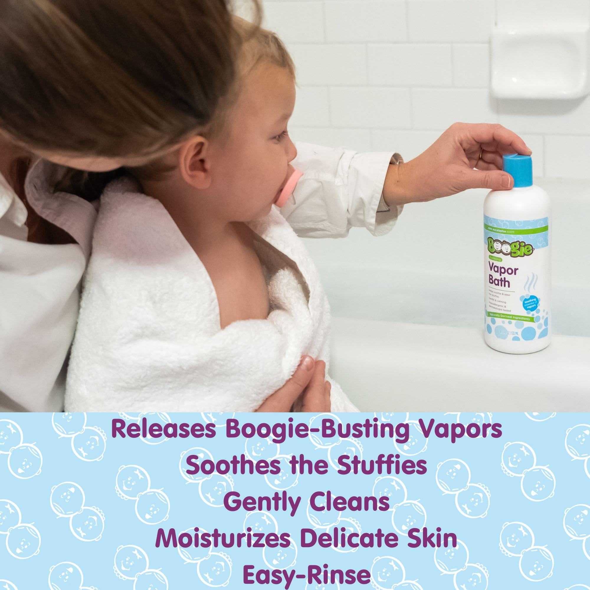 Boogie dosificación fácil vertiendo el líquido bajo agua tibia