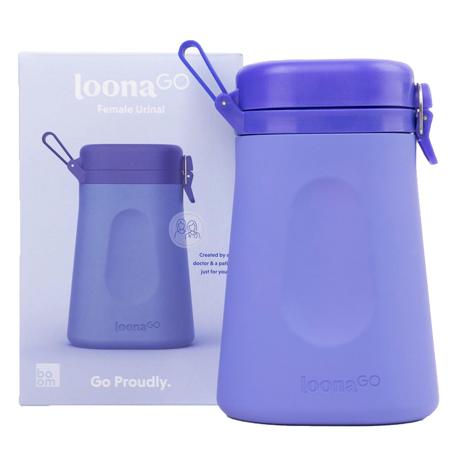 Boom Home Medical LoonaGo vista frontal mostrando diseño ergonómico y discreción