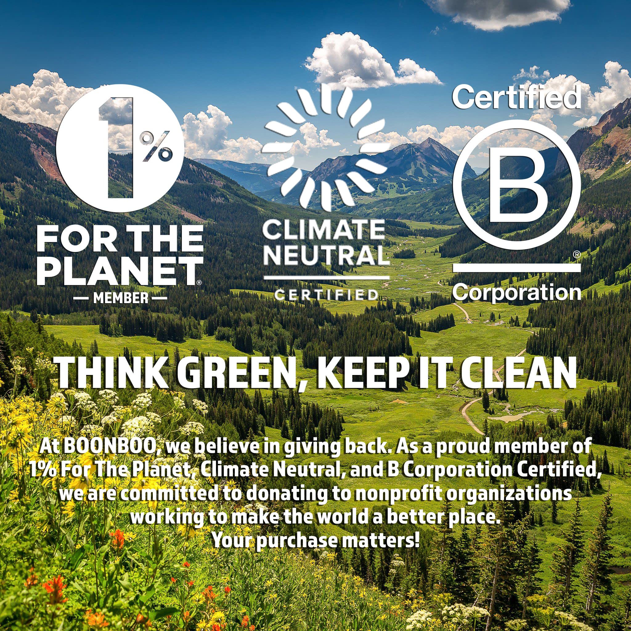 BOONBOO etiqueta con certificaciones FSC y B Corp, confianza ambiental