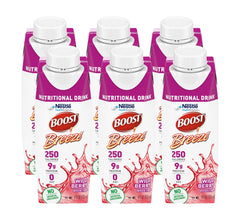 BOOST Breeze Wildberry vista frontal botella clara y práctica