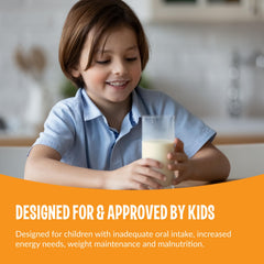 BOOST comparación de tamaño en mano, porción 8 fl oz fácil para niños