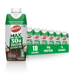 BOOST envase frontal chocolate mostrando etiqueta y beneficios claros