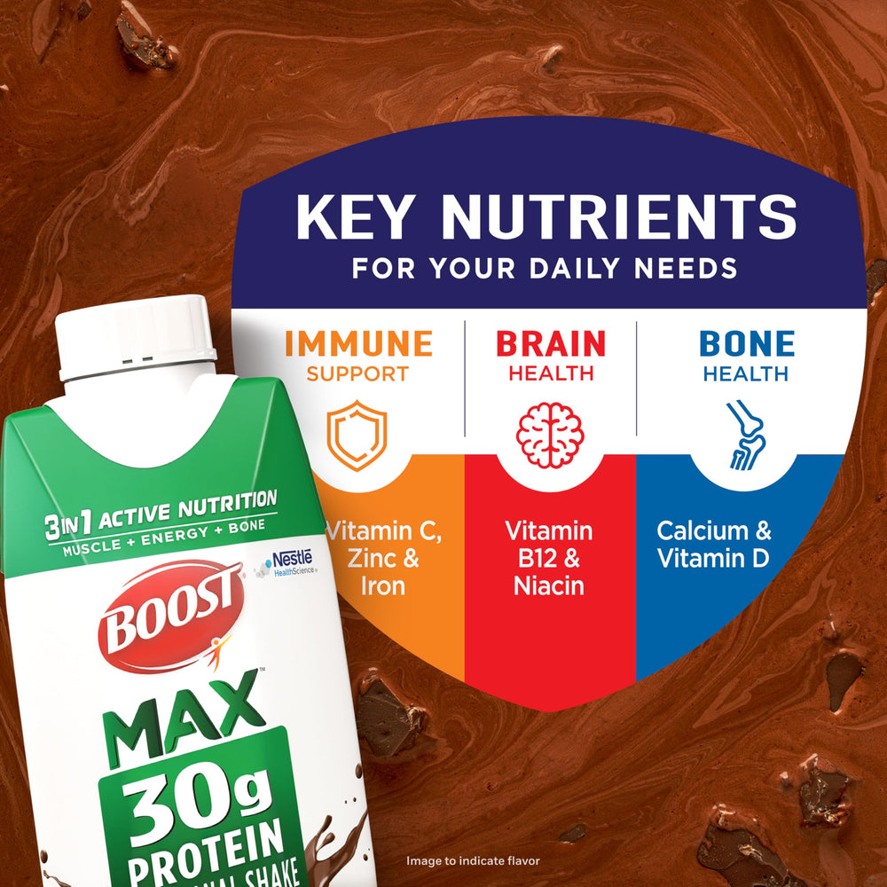 BOOST textura cremosa de chocolate en primer plano con aspecto apetitoso