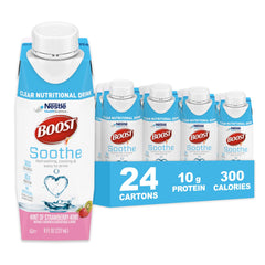 BOOST botella frente pack 24 mostrando formato y beneficio nutricional