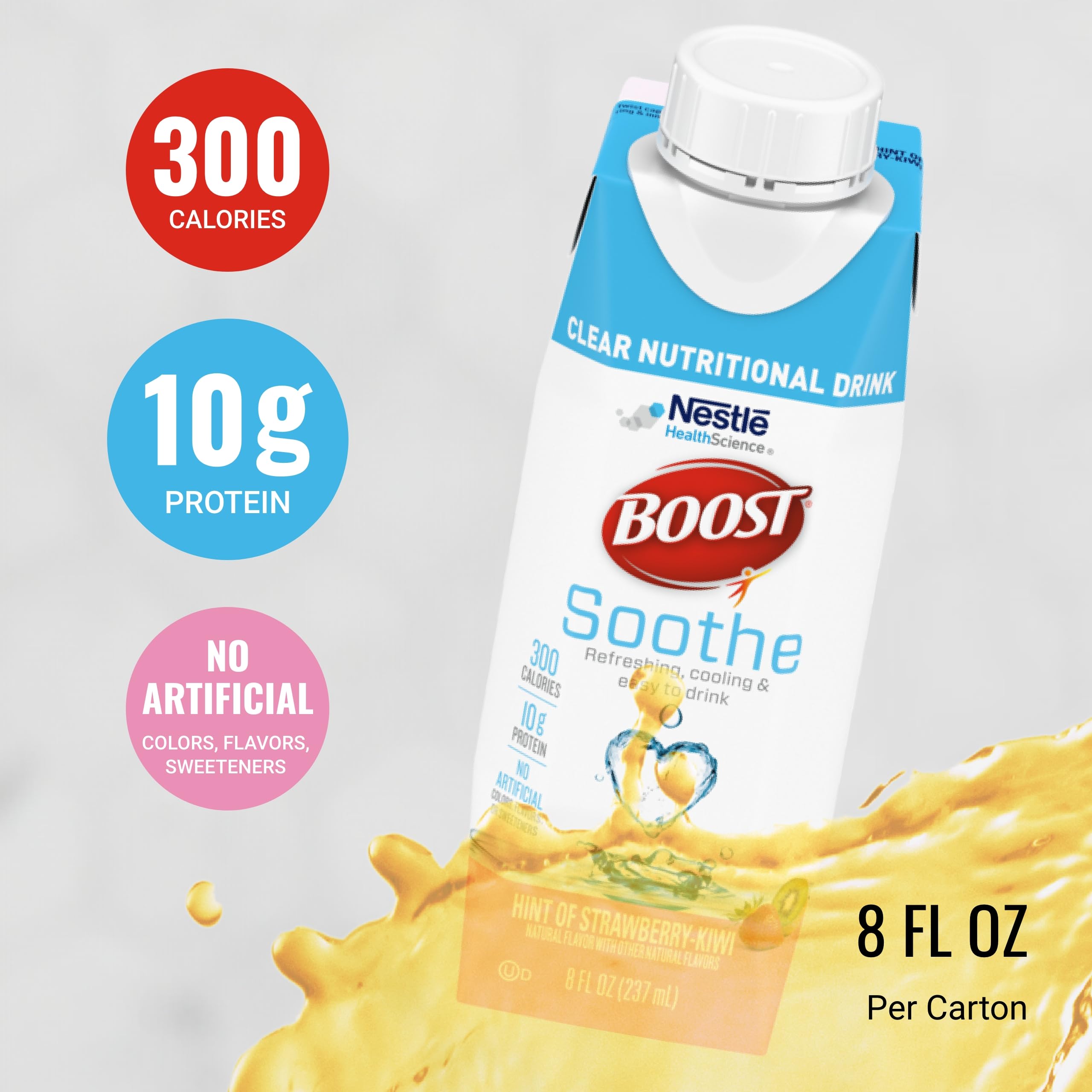 BOOST envase en mano demostrando facilidad de consumo y portabilidad