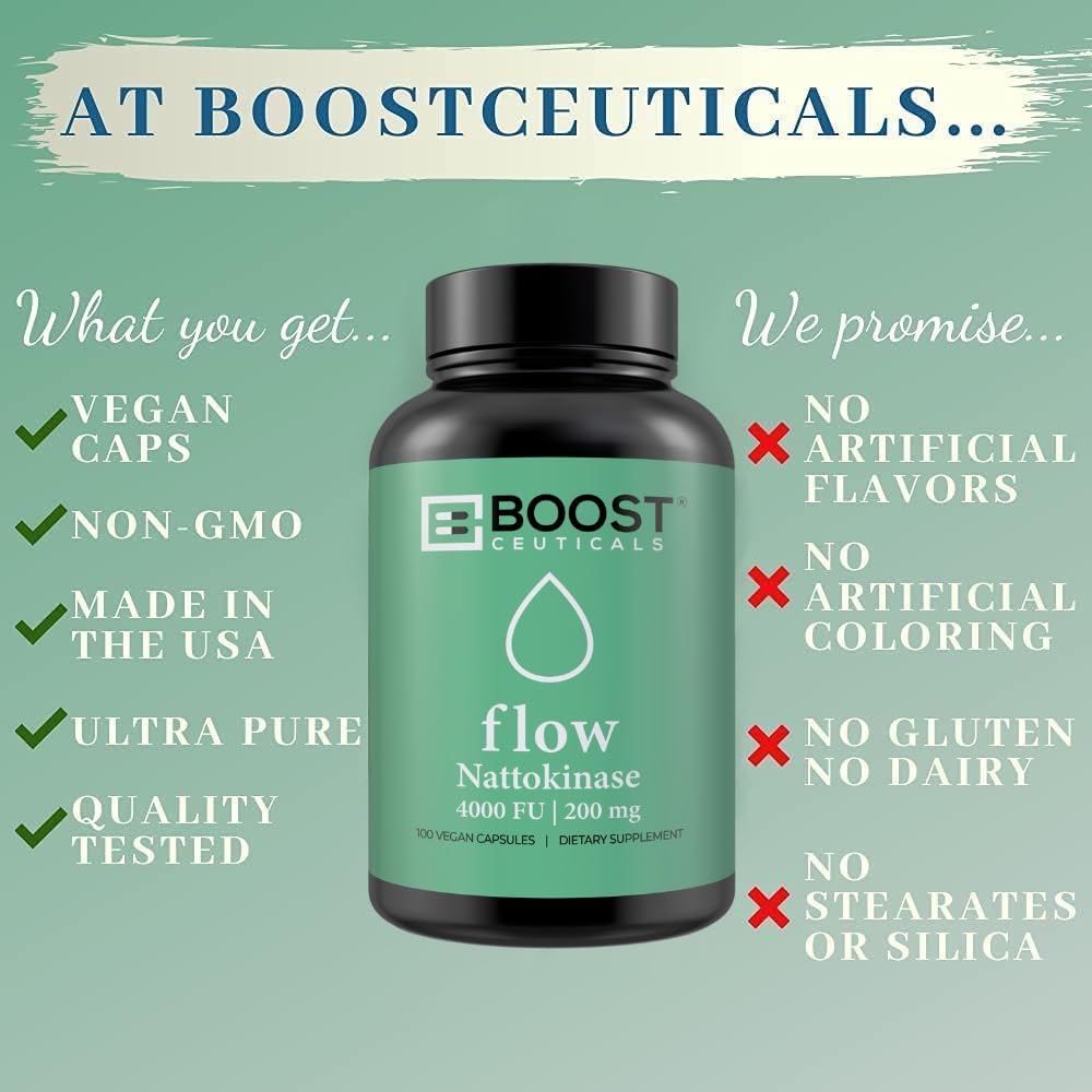 BoostCeuticals polvo de nattokinasa fermentada detalle de pureza y origen
