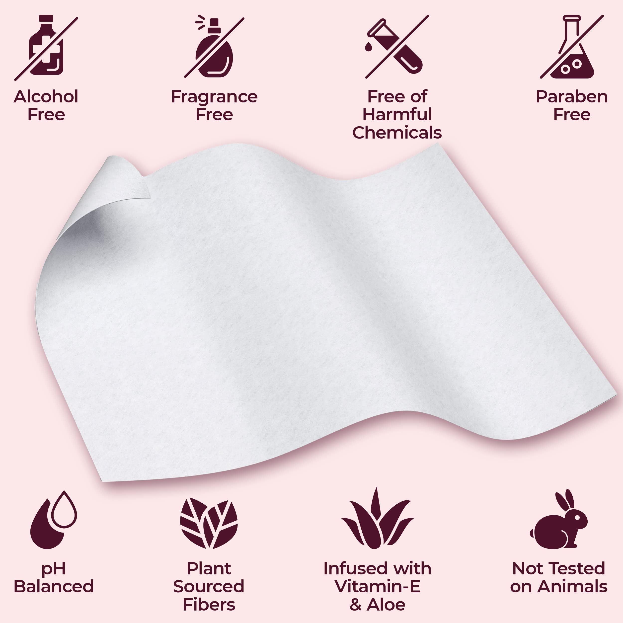 BOOTY WIPES etiqueta con ingredientes aloe y vitamina E, información útil para piel sensible