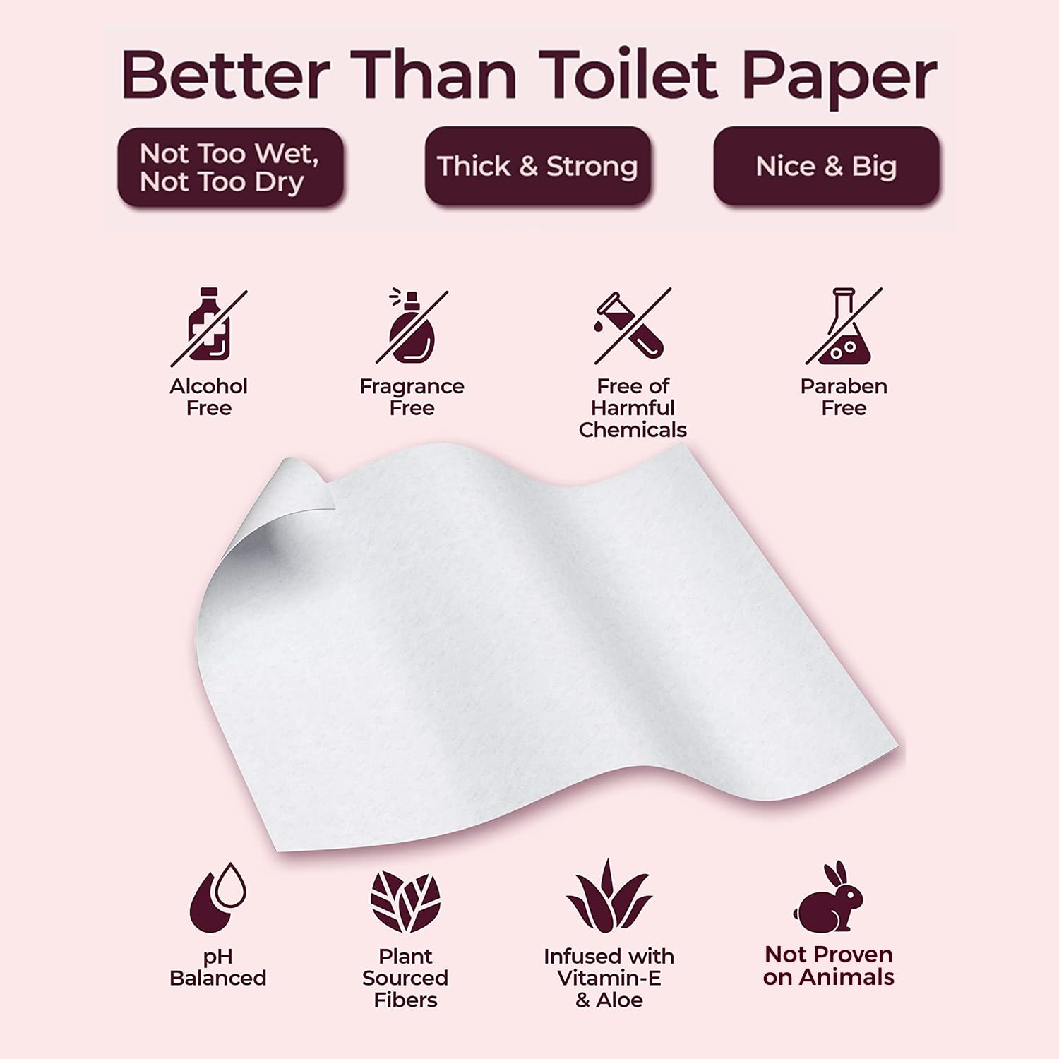 BOOTY WIPES paquete abierto con 80 toallitas, conveniente para uso diario y viajes