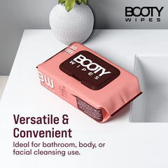 BOOTY WIPES uso en baño público, ofrece frescura y confianza fuera de casa