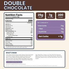 Bootylicious etiqueta nutricional destacando 25 g de proteína por porción