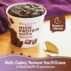 Bootylicious muffin en mano para comparar tamaño y control de ración